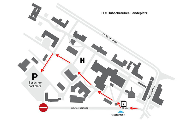 Geänderte Verkehrsführung Parkplatz Pfeiffersche Stiftungen